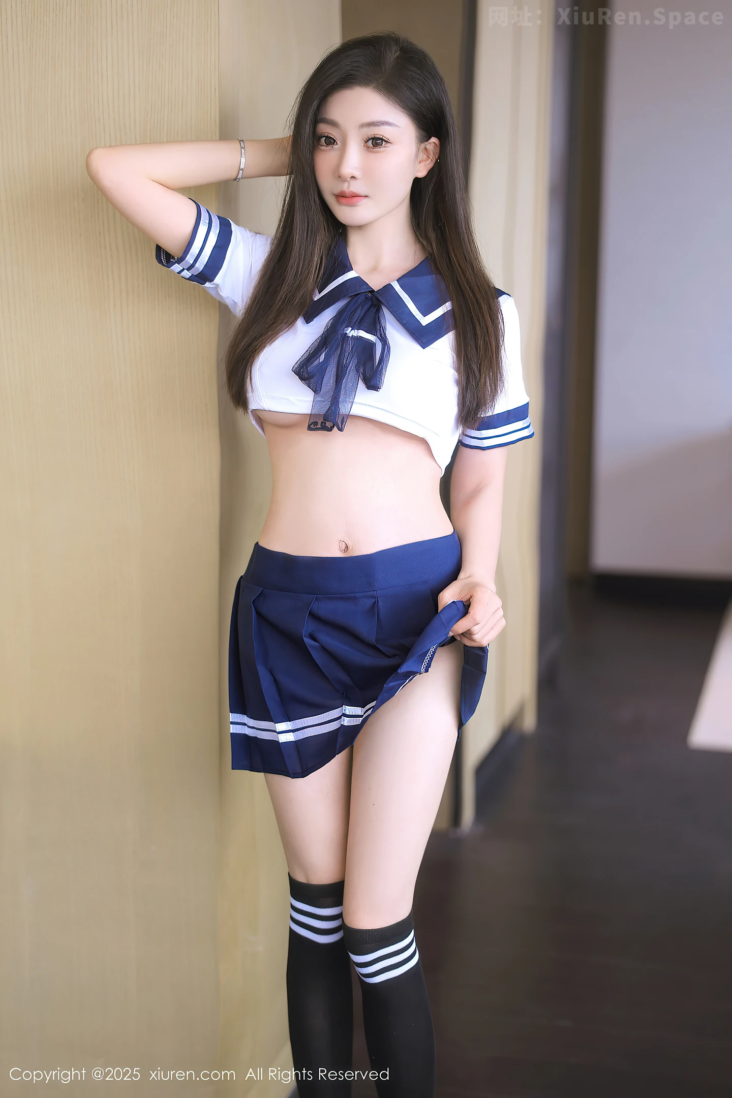 图片[6]-[XiuRen秀人网] VOL.10298 模特Annie baby性感JK制服露白色内衣秀凹凸身材撩人诱惑写真60P-秀人网官方网站